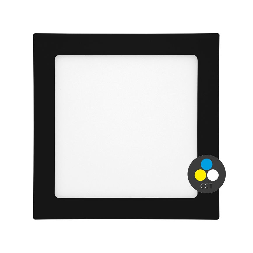 LED Bathroom recessed light RAFA LED/25W/230V 3000/4000/6000K 30x30 cm IP44 black
