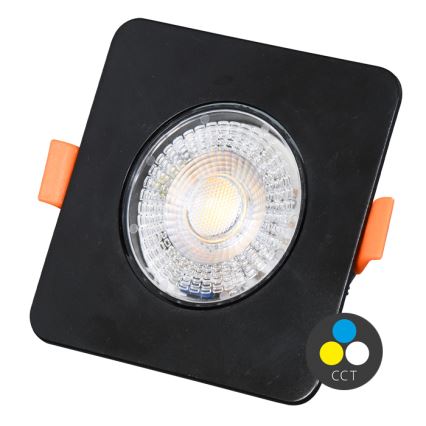 LED Dimmable recessed light KENT LED/3/5/7W/230V3000/4000/6000K 9x9 cm black