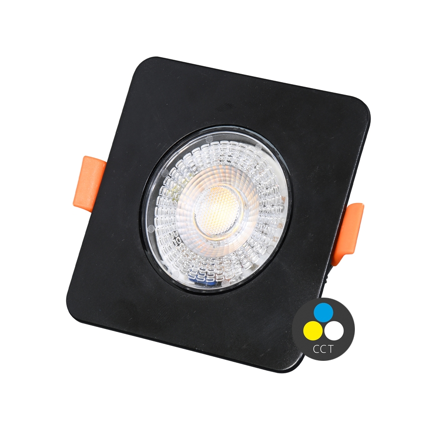 LED Dimmable recessed light KENT LED/3/5/7W/230V3000/4000/6000K 9x9 cm black