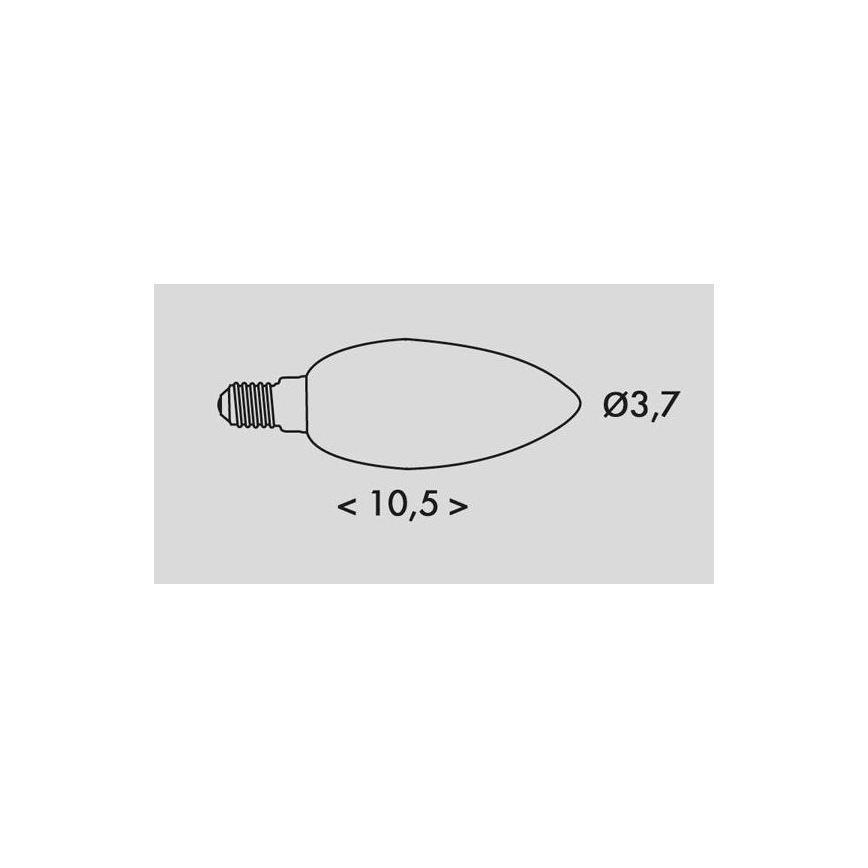 LED Bulb RETRO C37 E14/2W/230V 3000K 320lm