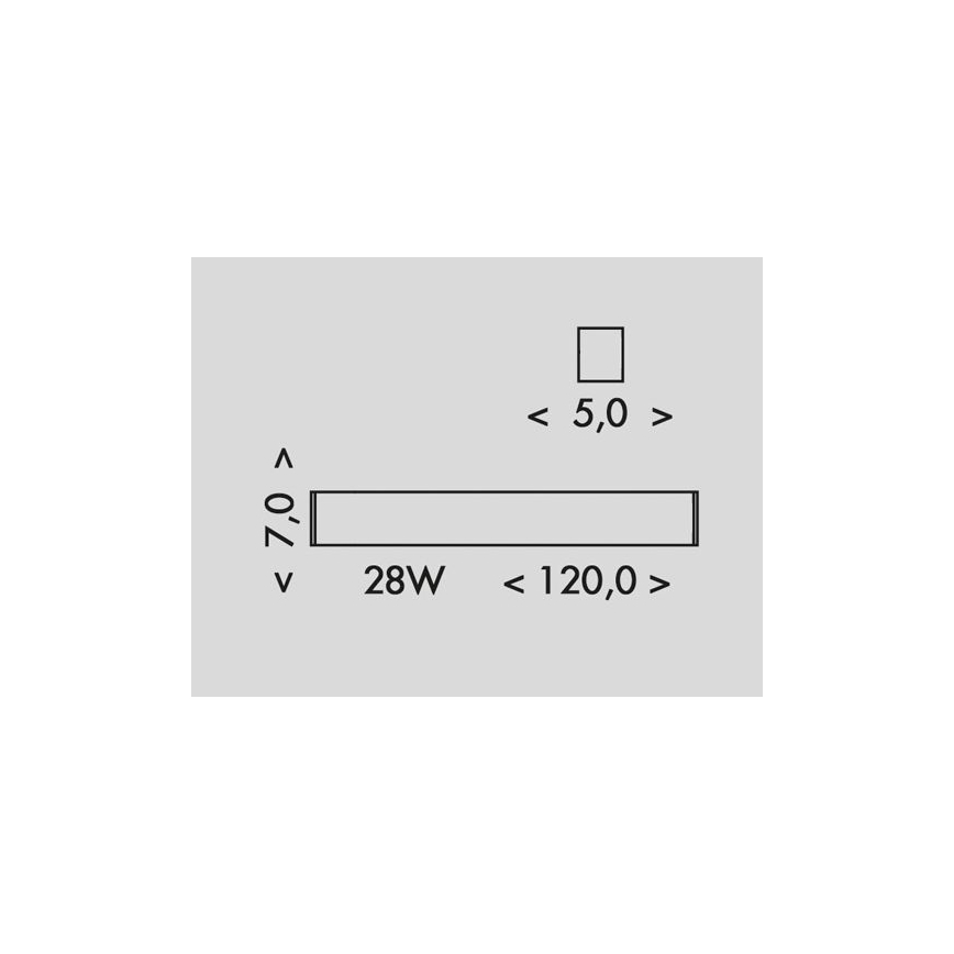 LED Ceiling light DONAR LED/28W/230V 4000K 120 cm black