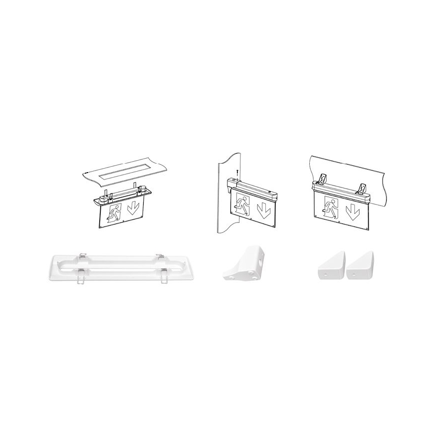 LED Emergency light ALPHA LED/2,7W/230V 6000K 800mAh
