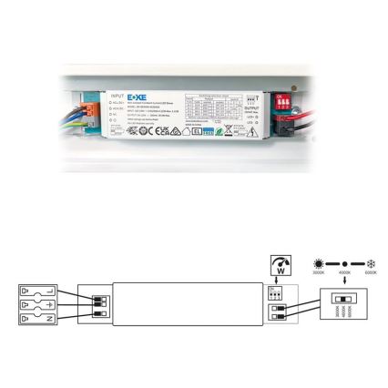 LED Fluorescent light VELO LED/24/32/40W/230V 3000/4000/6000K 120 cm white