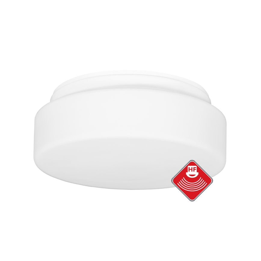 Outdoor ceiling light with sensor HECTOR 1xE27/60W/230V d. 25 cm IP44 opal white