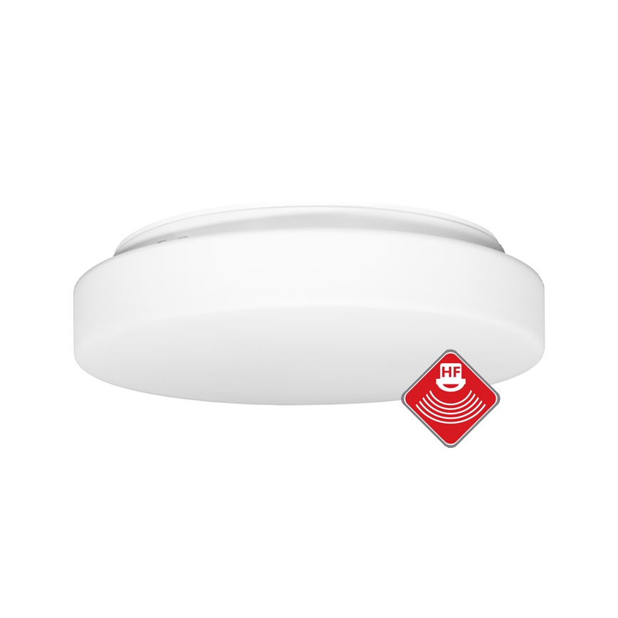 Outdoor ceiling light with sensor HECTOR 2xE27/60W/230V d. 40 cm IP44 opal white