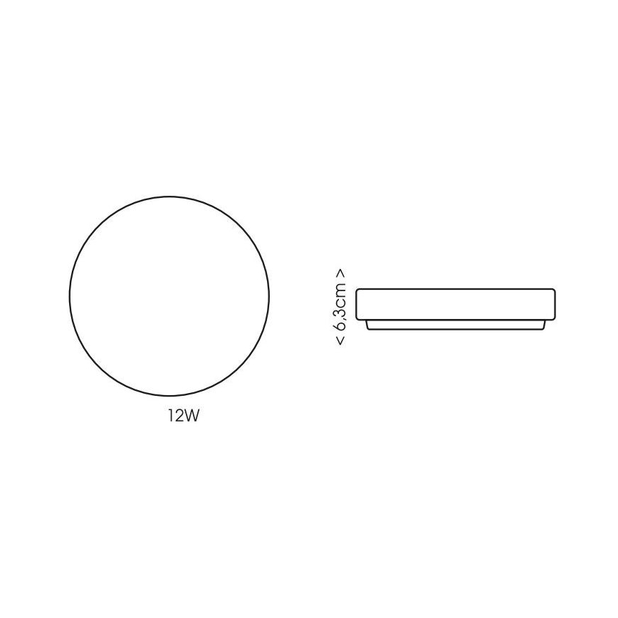 LED Bathroom ceiling light LIRA LED/12W/230V 4000K d. 24 cm IP44