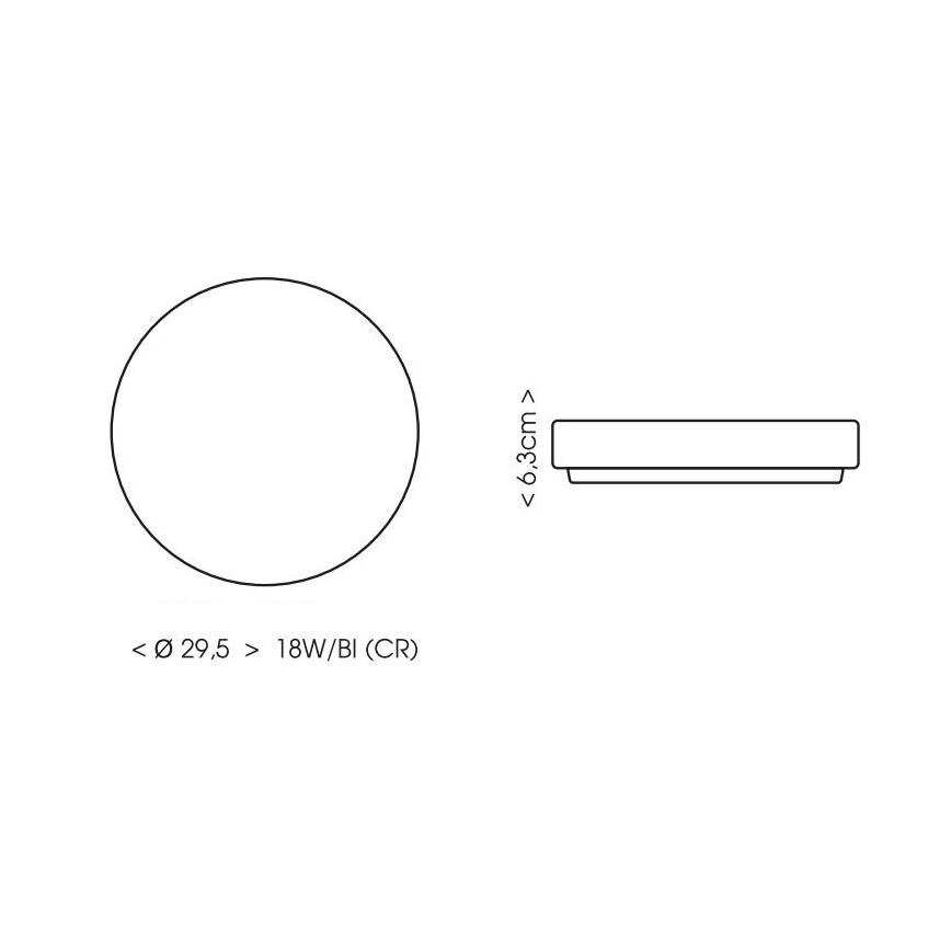 LED Bathroom ceiling light LIRA LED/18W/230V 4000K d. 29,5 cm IP44 white