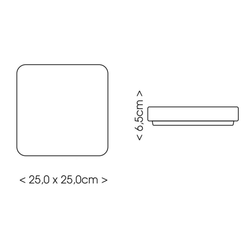 LED Bathroom ceiling light LUKY LED/12W/230V 4000K 25x25 cm IP44 white
