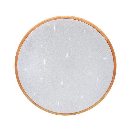 LED Dimmable ceiling light LENA LED/60W/230V 3000-6500K oak + remote control