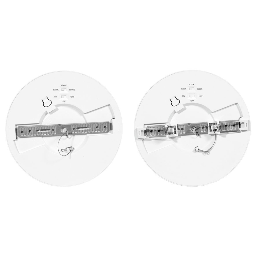 LED Dimmable recessed light with sensor LEXA LED/6/12/18W/230V 3000/4000/6000K d. 22,5 cm white