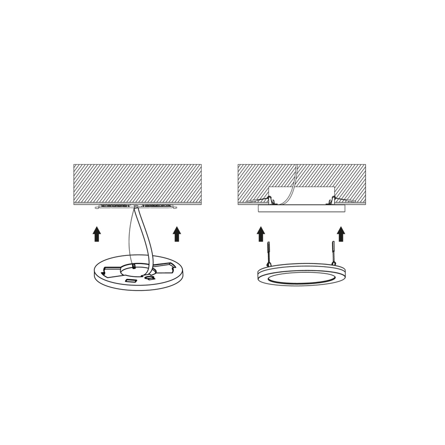 LED Dimmable recessed light with sensor LEXA LED/6/12/18W/230V 3000/4000/6000K d. 22,5 cm black