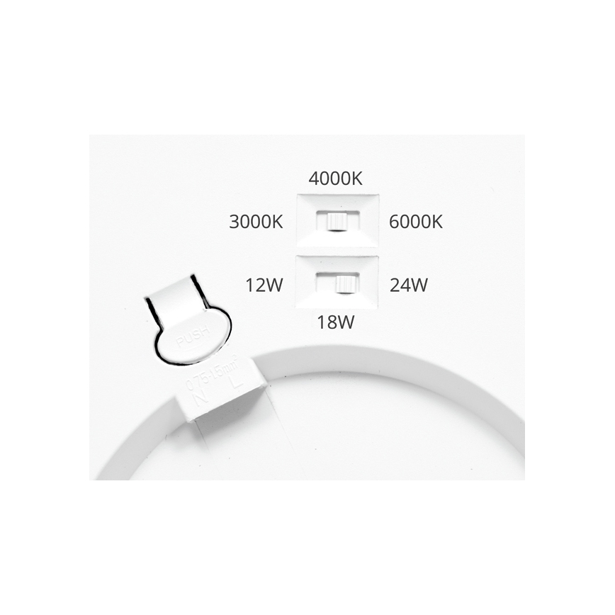 LED Dimmable panel LEXA LED/12/18/24W/230V 3000/4000/6000K d. 30 cm black