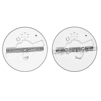LED Dimmable recessed light with sensor LEXA LED/12/18/24W/230V 3000/4000/6000K d. 30 cm black