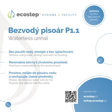 EcoStep 100002 - Information sign for waterless urinal P1.1 CZ/ENG