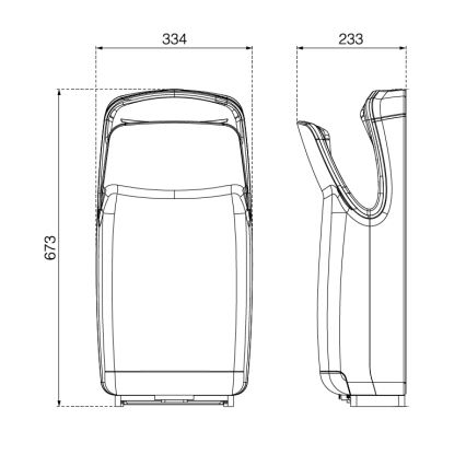 EcoStep 10005 - Hand Dryer R1.1 750/1000W/230V Pearl White