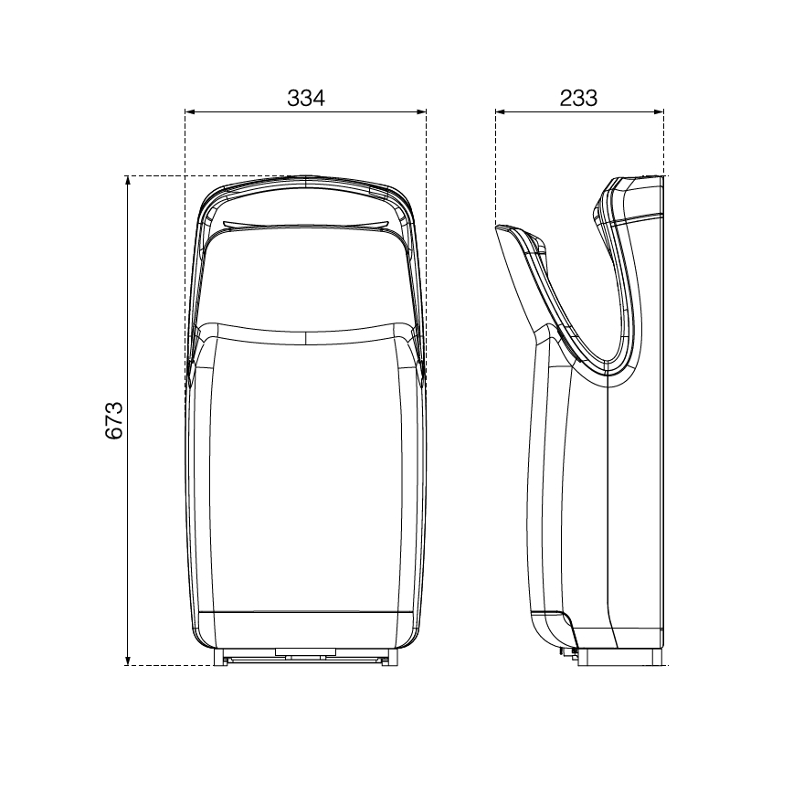 EcoStep 10005 - Hand Dryer R1.1 750/1000W/230V Pearl White
