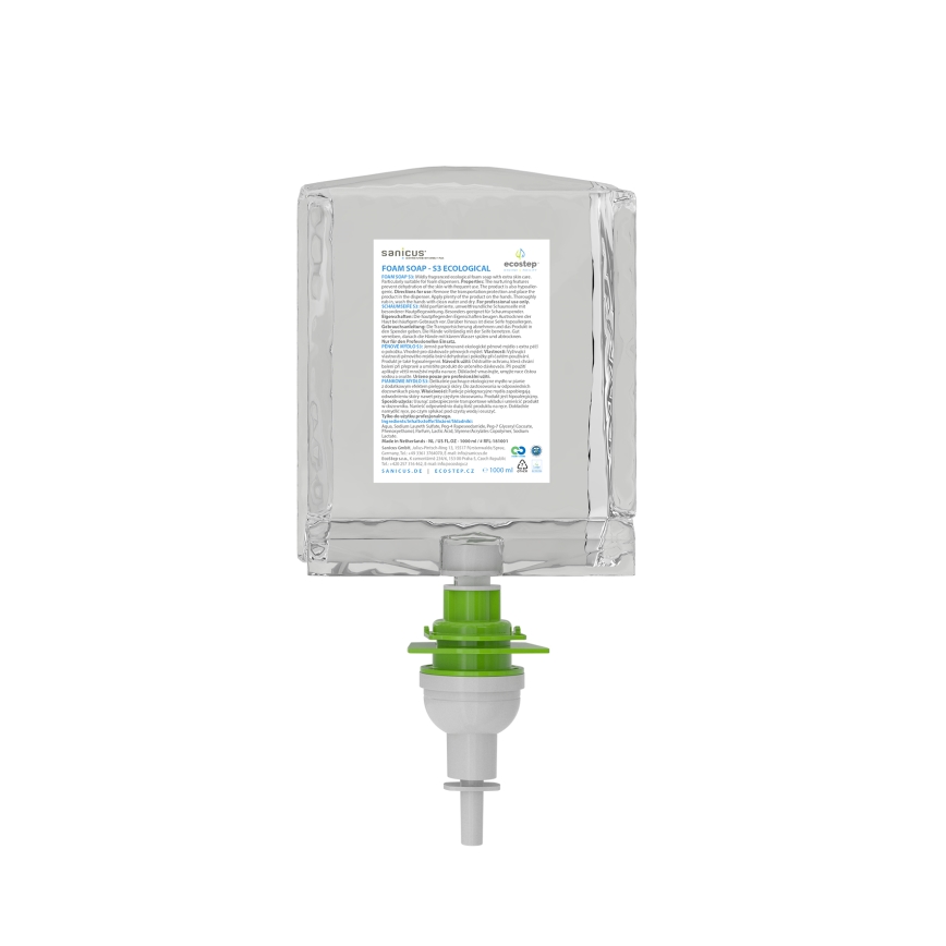 EcoStep 50051 - Touchless Soap Dispenser S3, 1000 ml, 4xAA, White