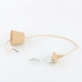 EDI power cord with 1× E27 lamp holder — 60W max, 230V, 90 cm, beige