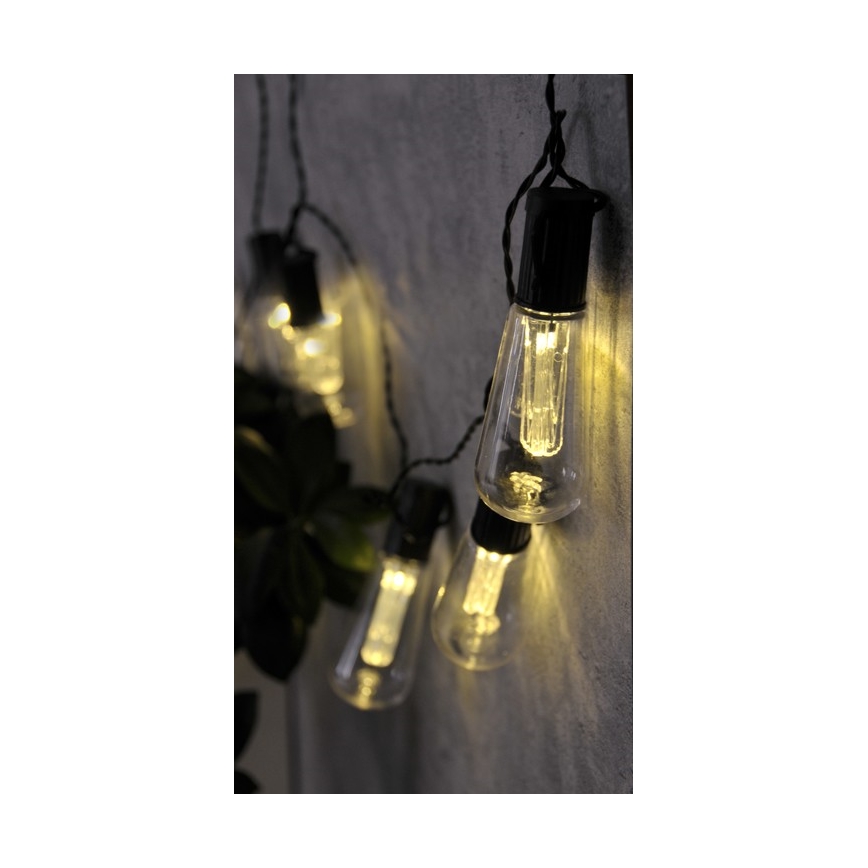 EDISON LED Decorative String Lights 2.65 m, 10 LEDs / 2×AA