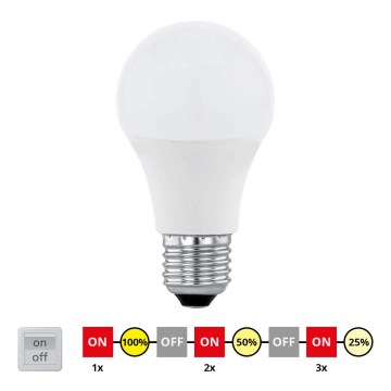 EGLO 11562 - LED Cyclically dimming bulb E27/10W/230V - STEPDIMMING neutral