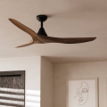 Eglo - 132 cm Ceiling Fan, Brown, with Remote Control