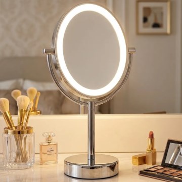 Eglo 201598 - LED-lit cosmetic mirror LED/4W/4xAA IP65 polished chrome