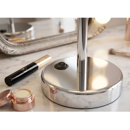 Eglo 201598 - Makeup Mirror with LED Lighting LED/4W/4xAA IP65 Polished Chrome