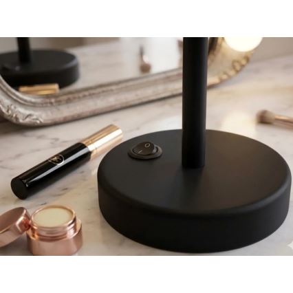 Eglo 201599 - LED-lit vanity mirror LED/4W/4xAA IP65 black