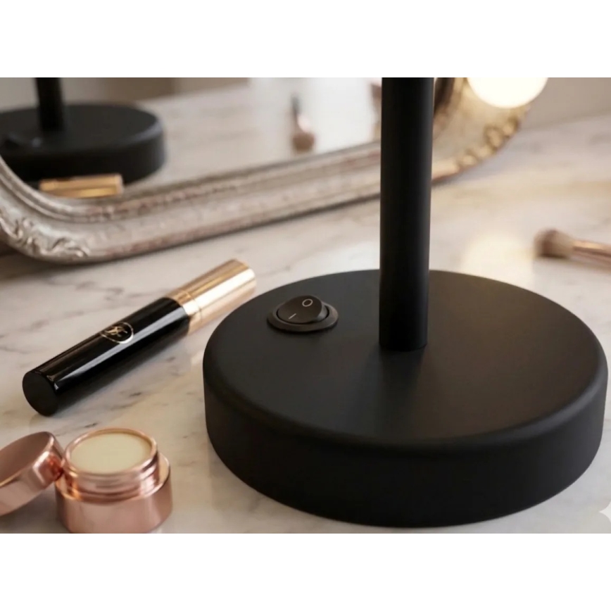 Eglo 201599 - LED-lit vanity mirror LED/4W/4xAA IP65 black