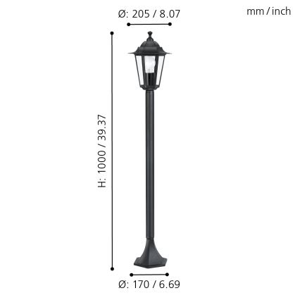 Eglo - Outdoor lamp 1xE27/60W/230V