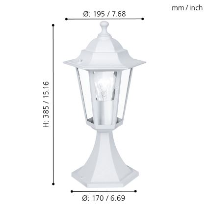 Eglo - Outdoor lamp 1xE27/60W
