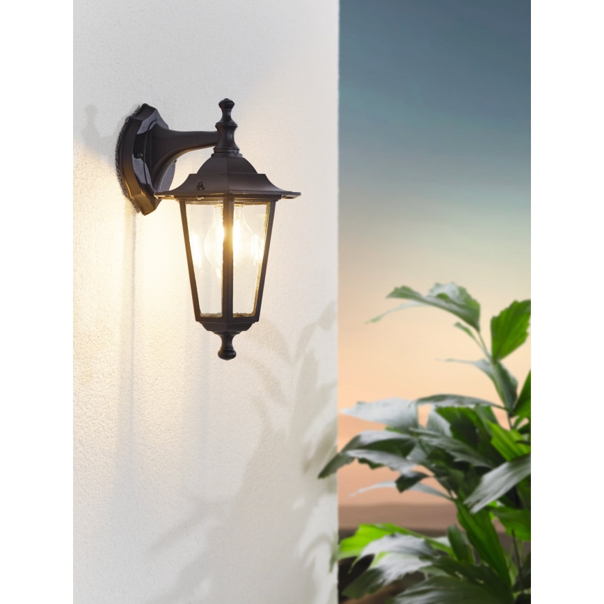 Eglo - Outdoor wall light 1xE27/60W black
