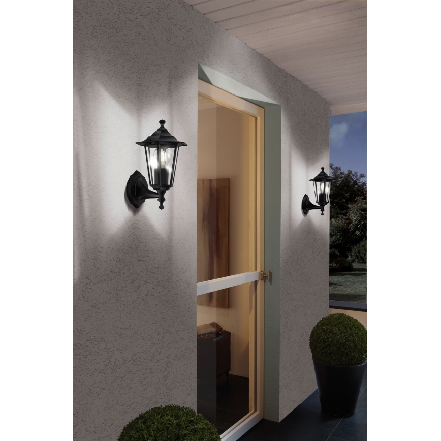 Eglo - Outdoor wall light 1xE27/60W black