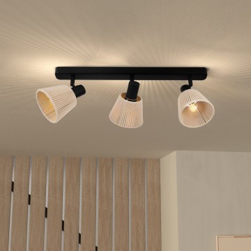 Eglo - 3-light spotlight, E14 sockets, 40W max, 230V, beige/black