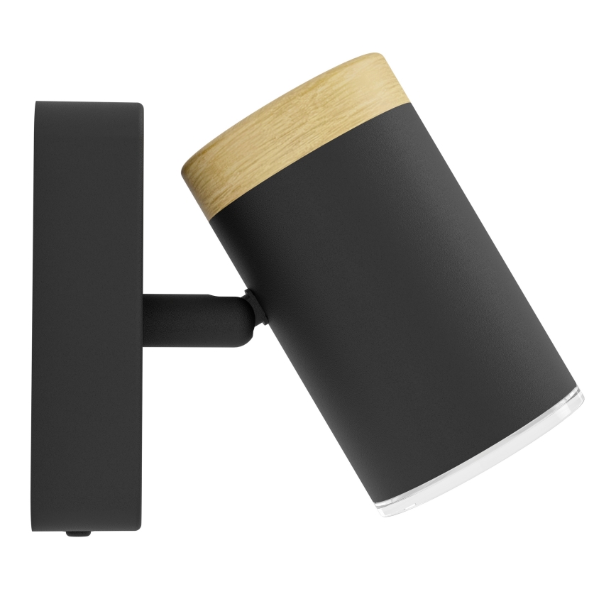 Eglo - Bathroom wall-mounted spotlight 1x GU10/3W/230V IP44 black/beige