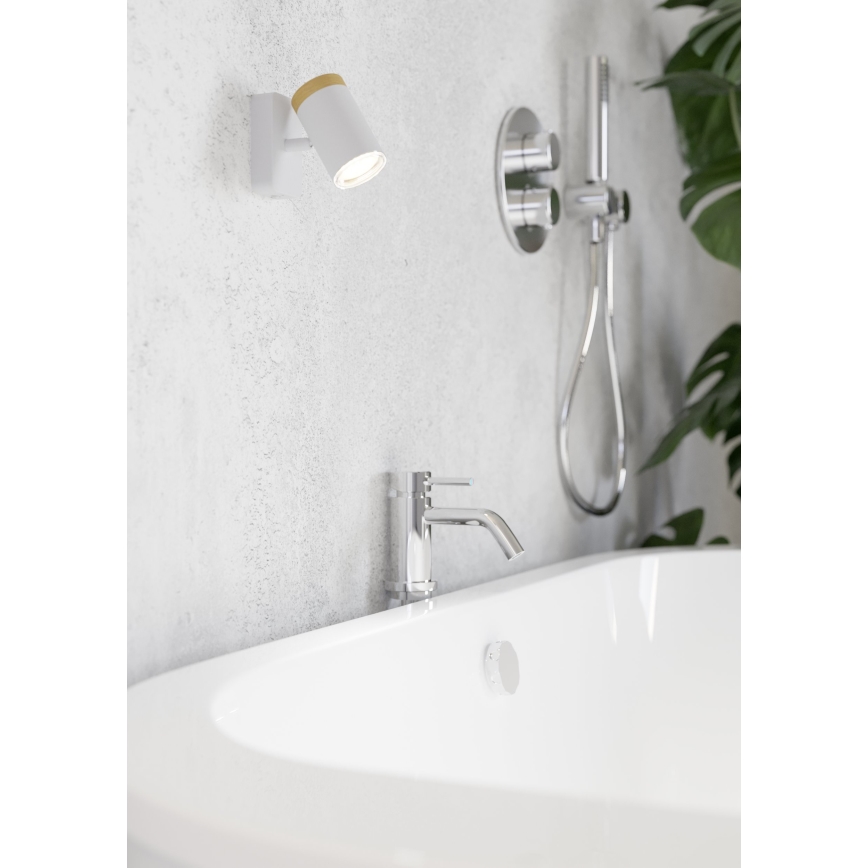Eglo - Bathroom wall-mounted spotlight 1xGU10/3W/230V IP44 white/beige