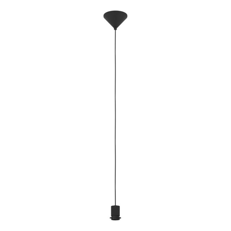 Eglo 300167 - CURITIBA power cord with 1x E27 socket, 40W/230V, black