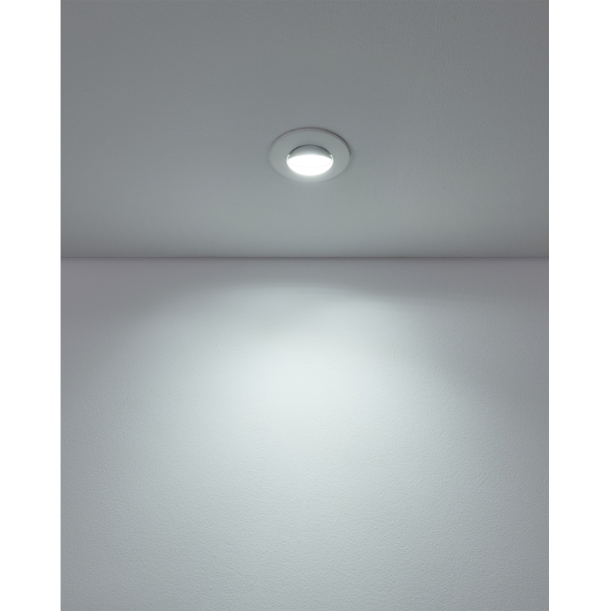 Eglo - Set of 10 LED recessed downlights, 4.9 W, 230 V, selectable warm-to-cool white (2700/4000/6500 K), Ø 9 cm, white