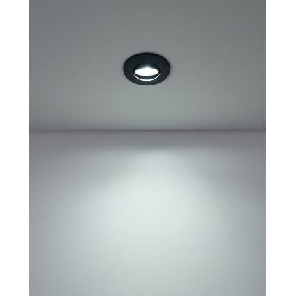 Eglo - Set of 7 LED recessed downlights, 4.9W, 230V, 2700/4000/6500K, Ø 9 cm, black