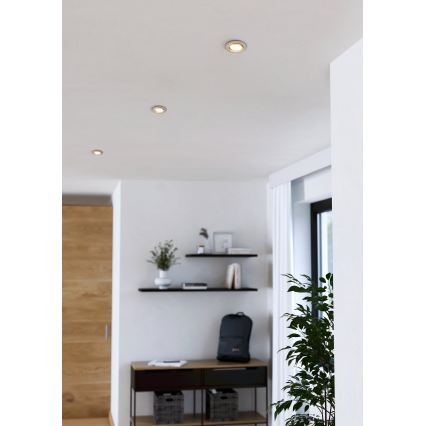 Eglo - Set of 3 LED recessed downlights, 4.9W, 230V, 2700/4000/6500K, Ø 9 cm, matte chrome