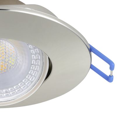 Eglo - Set of 7 LED Recessed Downlights, 4.9W/230V, 2700/4000/6500K, Ø 9 cm, Matte chrome