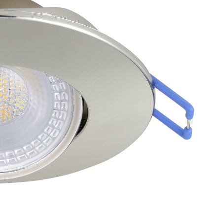 Eglo - Set of 10 LED recessed downlights LED/4.9W/230V 2700/4000/6500K Ø 9 cm matte chrome