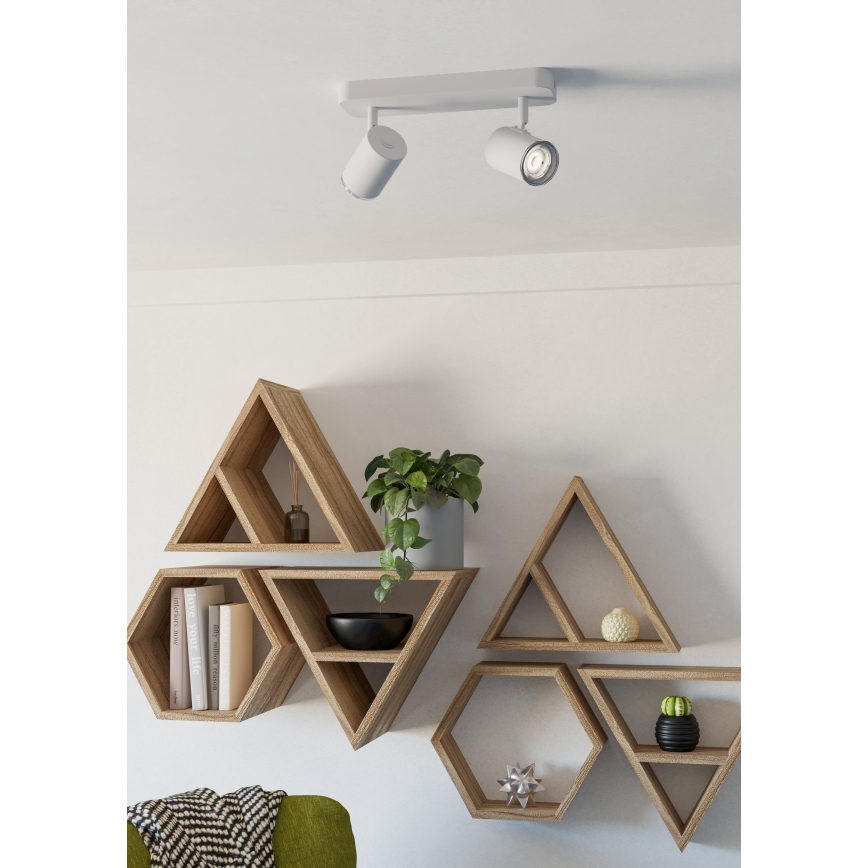 Eglo - Bathroom spotlight 2xGU10/5W/230V IP44 white