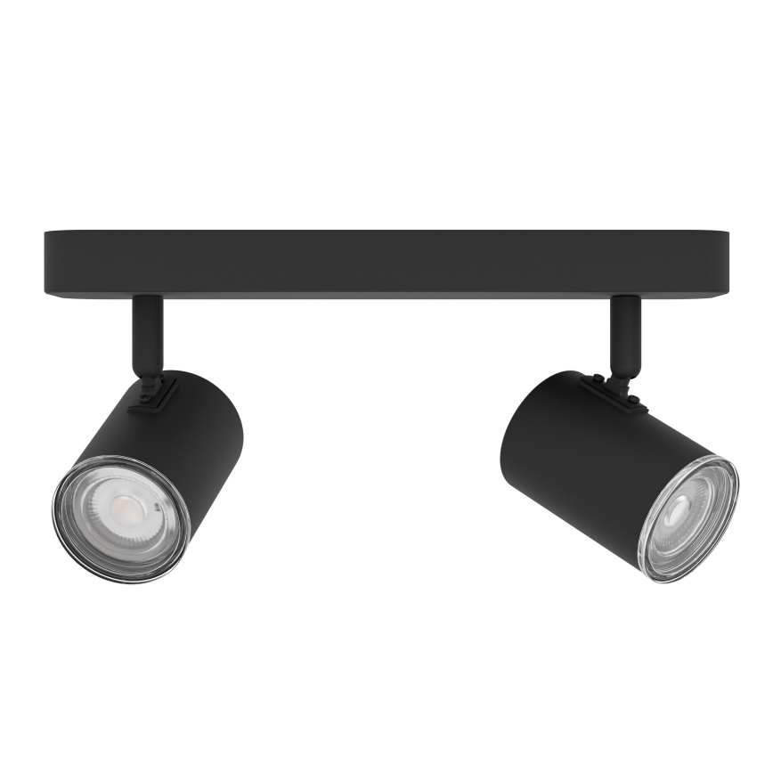 Eglo - Bathroom spotlight 2x GU10/5W/230V IP44 black