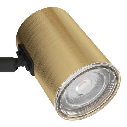 Eglo - Bathroom wall-mounted spotlight 1x GU10/5W/230V IP44 Black/Gold
