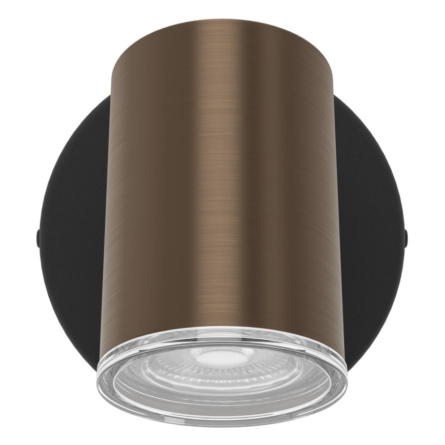 Eglo - Bathroom wall-mounted spotlight 1xGU10/5W/230V IP44 black/brown