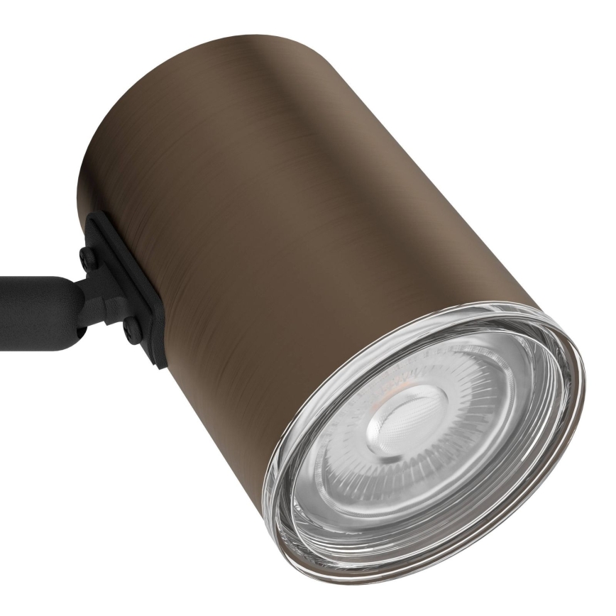 Eglo - Bathroom wall-mounted spotlight 1xGU10/5W/230V IP44 black/brown