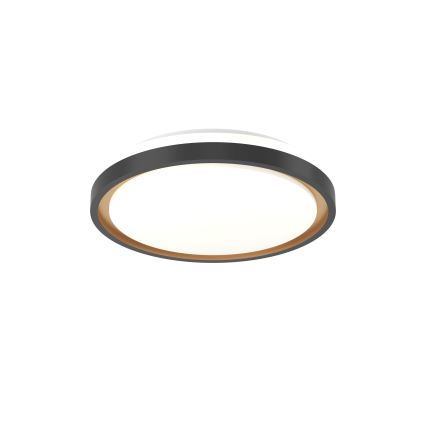 Eglo 300684 - LED RGBW Dimmable ceiling light MALERAMARA-Z LED/14W/230V 2700-6500K Ø 35.7 cm Black/Gold + remote control
