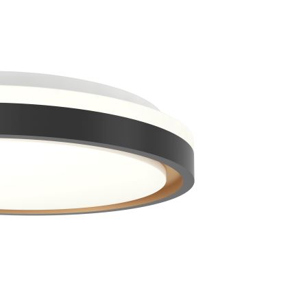 Eglo 300684 - LED RGBW Dimmable ceiling light MALERAMARA-Z LED/14W/230V 2700-6500K Ø 35.7 cm Black/Gold + remote control