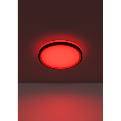 Eglo 300684 - LED RGBW Dimmable ceiling light MALERAMARA-Z LED/14W/230V 2700-6500K Ø 35.7 cm Black/Gold + remote control